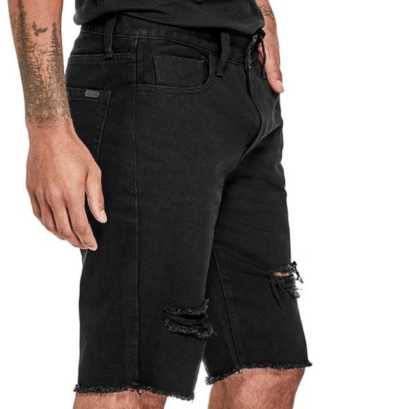 New G by GUESS Destroyed Denim Men's Shorts SZ 28 - Picture 1 of 5